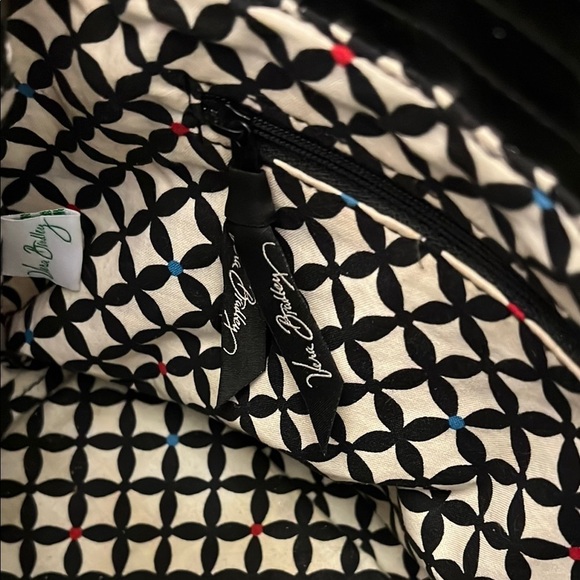 Vera Bradley Handbag and Change Purse Black and Red Patterned Shoulder Bag - Picture 10 of 10